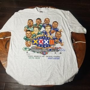 Vintage 1998 NFL Superbowl Caricature Shirt Size L